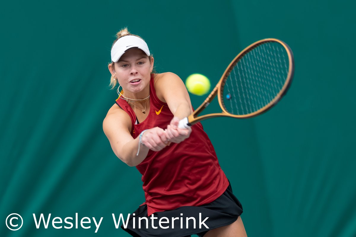WesleyWinterink's tweet photo. Iowa State falls to Wichita State 4-2 in NCAA womens tennis on 1/31/2026. https://t.co/sRFzkzSEfP