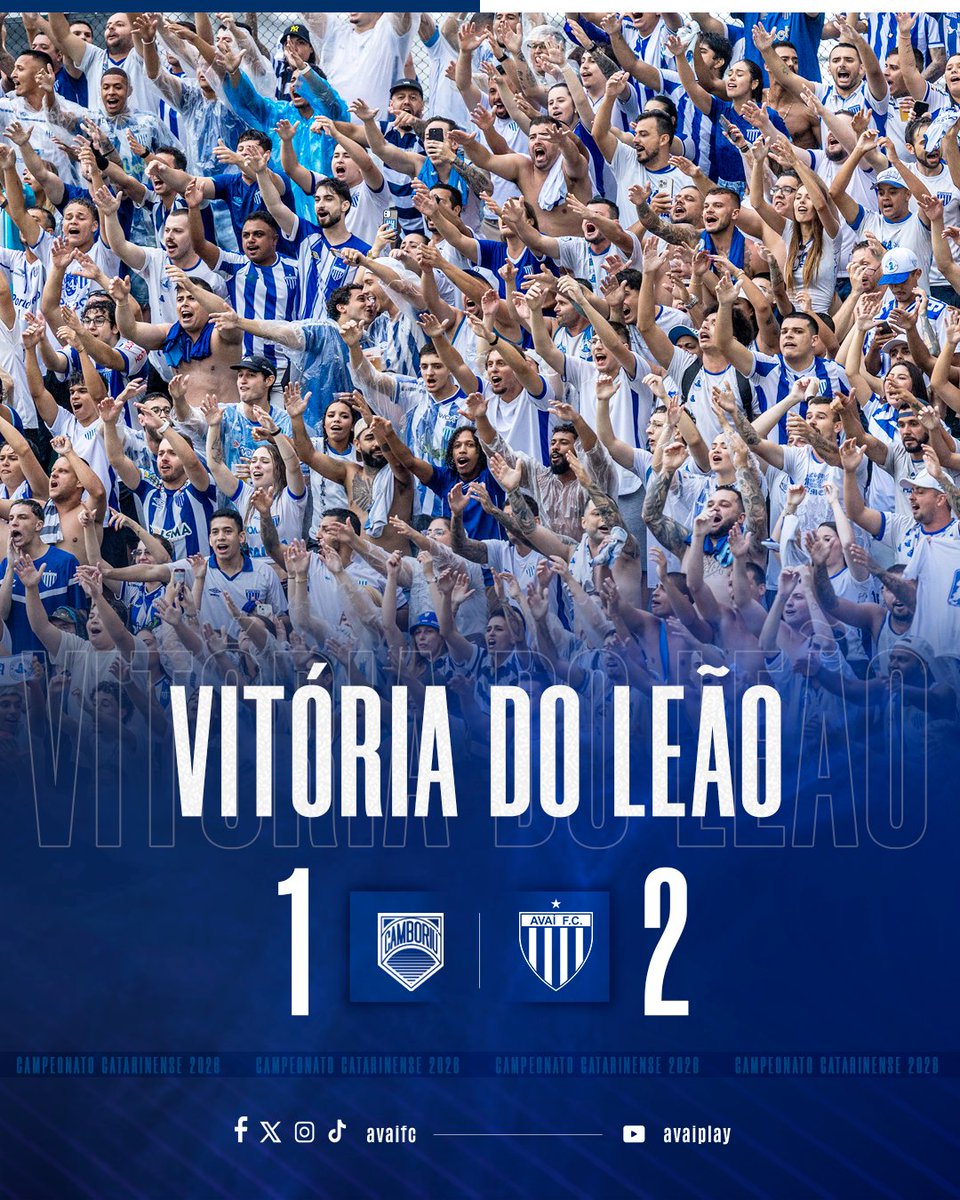 🦁🗣 ACAAAAAAAAAAAAAAAABOOOU,
VITÓRIA DO LEÃO NA PARTIDA DE IDA DAS QUARTAS!

Camboriú 1x2 <a href="/AvaiFC/">Avaí Futebol Clube</a> 

COMEMORE, NAÇÃO AVAIANA!

#TodosPeloAvaí