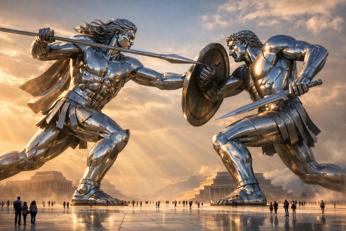 Our civilization needs a spiritual injection of testosterone.

That is why we are working on a gigantic sculpture of Achilles fighting Hector.