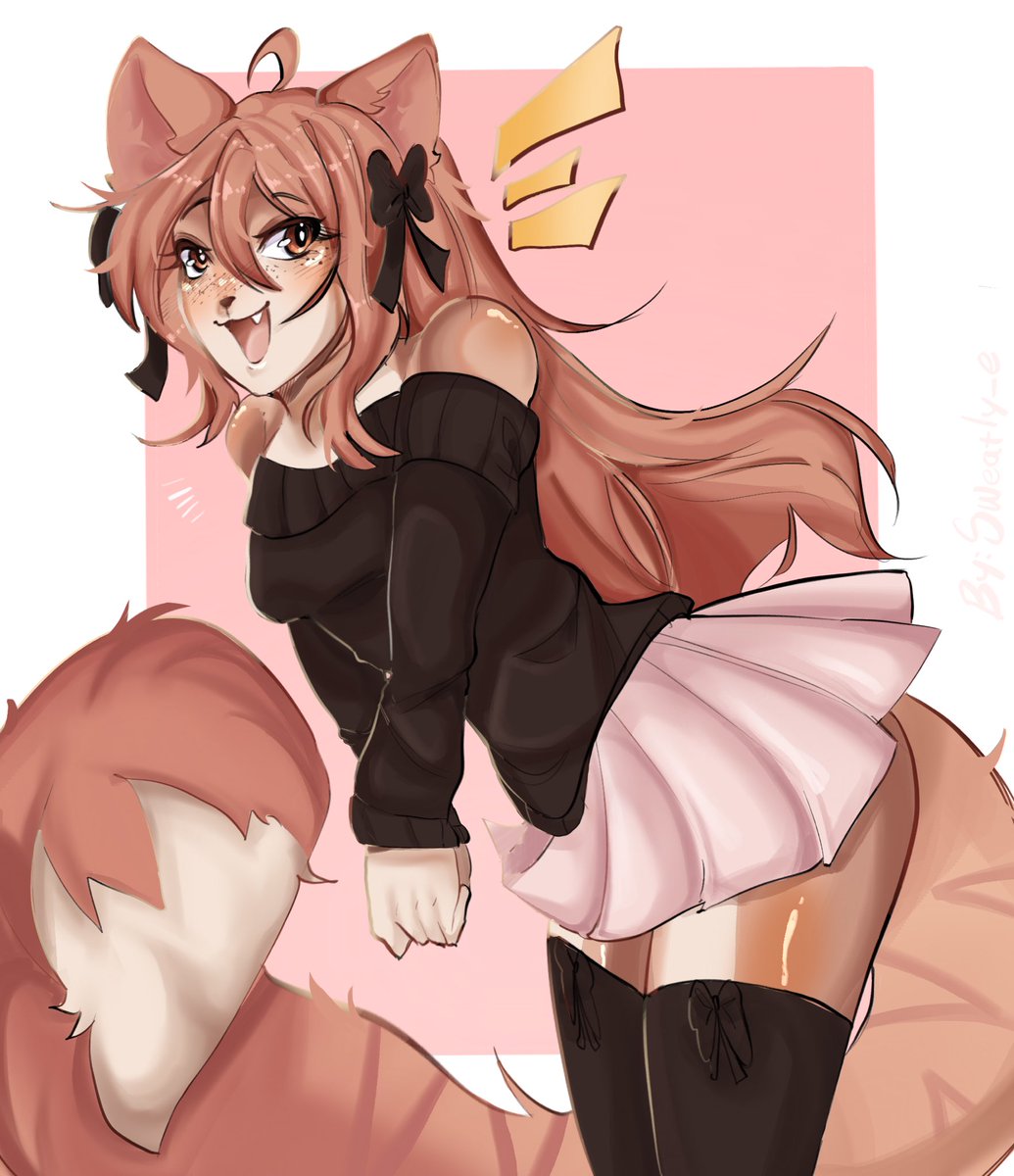 Sweatly_e's tweet photo. @Caniinu İ late 🥹😫 Hope you like it 
Your character are SOO CUTE💖😳 https://t.co/7zG2KiqnNr