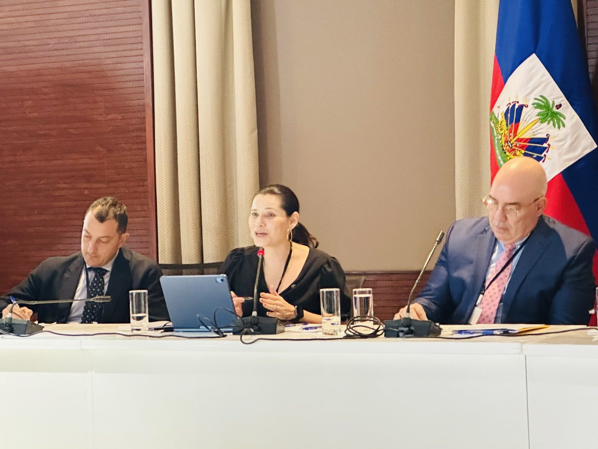 WanjaKaaria's tweet photo. I was pleased to join the WFP Regional Director @lenasavelli1 Resident Coordinator & partners from #Haiti & rest of Latin America and the Caribbean in Panama for an ACS-led meeting to develop a regional emergency support roadmap for #Haiti.

With only 24% of $908 million needed for 2025 funded, the roadmap focuses on concerted resources mobilization, strengthening regional coordination, and delivering emergency assistance more predictably and at scale.

The goal: support over six million Haitians facing severe humanitarian needs in 2026.

#HumanitarianResponse #RegionalSolidarity #ACS #LAC
@UNHaiti @WFP_Haiti