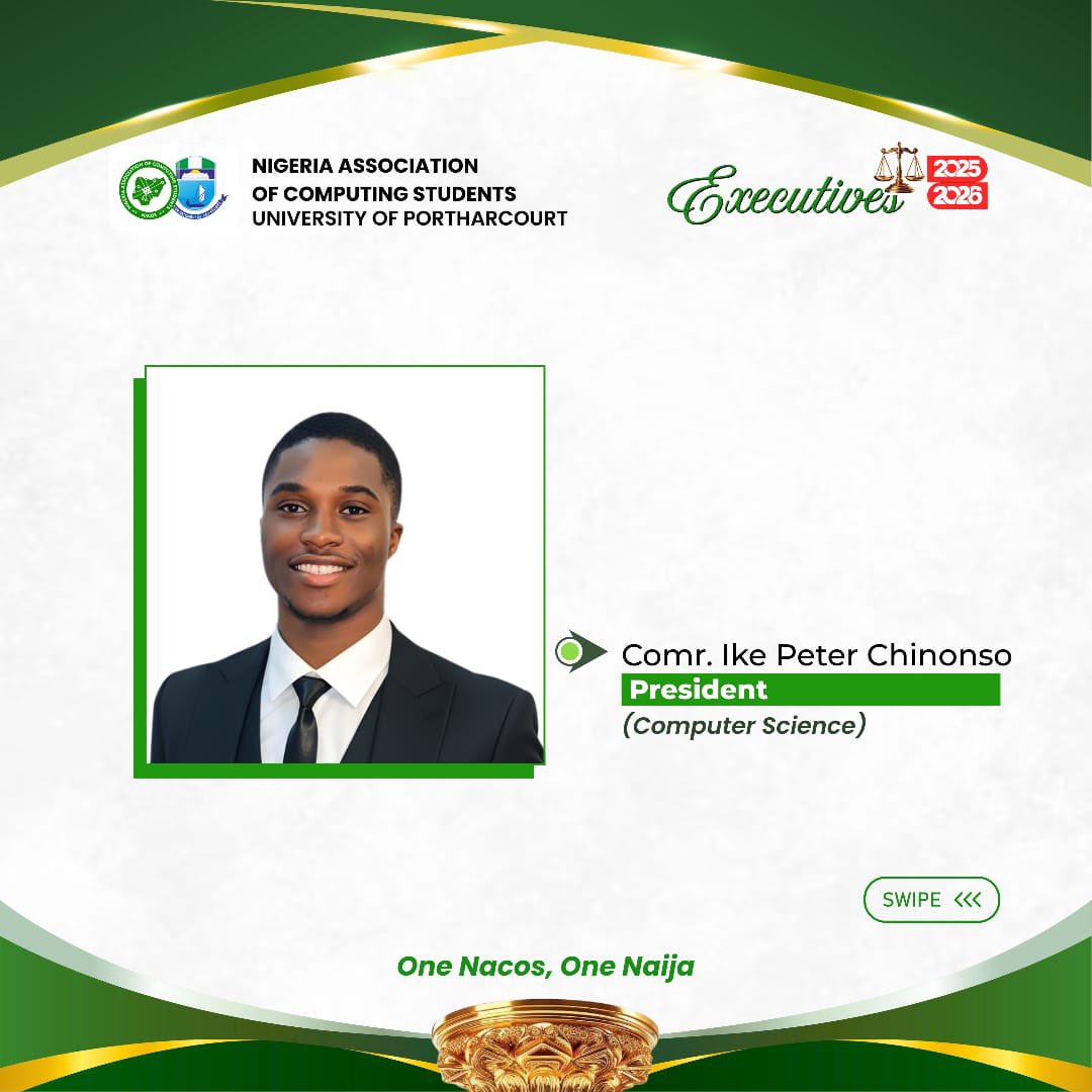 nacos_uniport's tweet photo. Meet the NACOS UNIPORT Executives for 2025/2026 session 🔥

The mega minds leading the vision of the faculty.
Comr. Ike Peter-led administration 
#meettheexecutives #nacos https://t.co/mIHopQ94D0