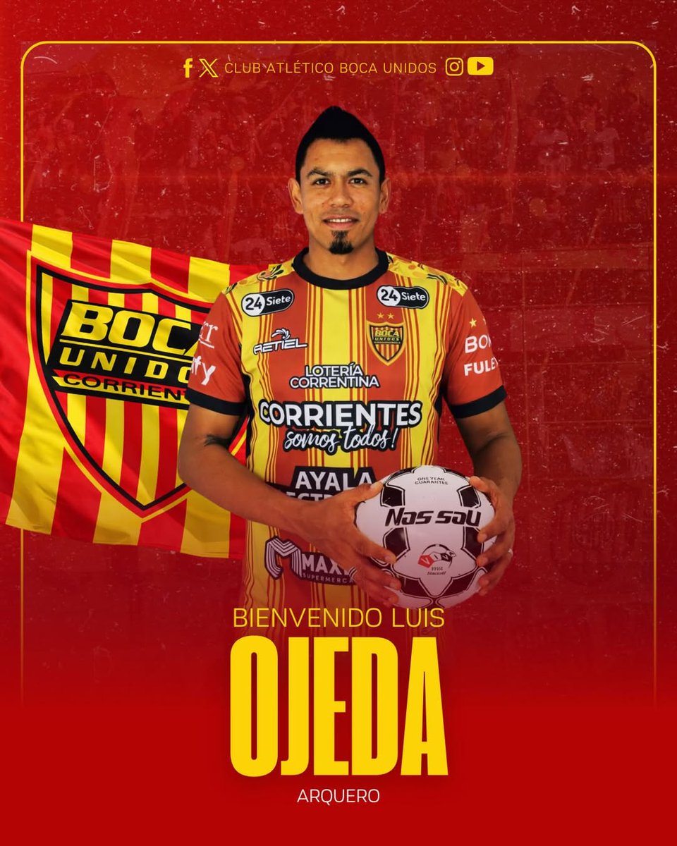 MdePasesFederal's tweet photo. #FederalA | 🤝 [OFICIAL] #BocaUnidos incorporó a Luis Ojeda y Cristian Chávez. El experimentado arquero llegó libre desde el ascenso de Bolivia 🇧🇴 y el delantero desde #Midland. Ambos firmaron hasta diciembre de 2026 ✍️🏼. https://t.co/uEKuDkmKUu