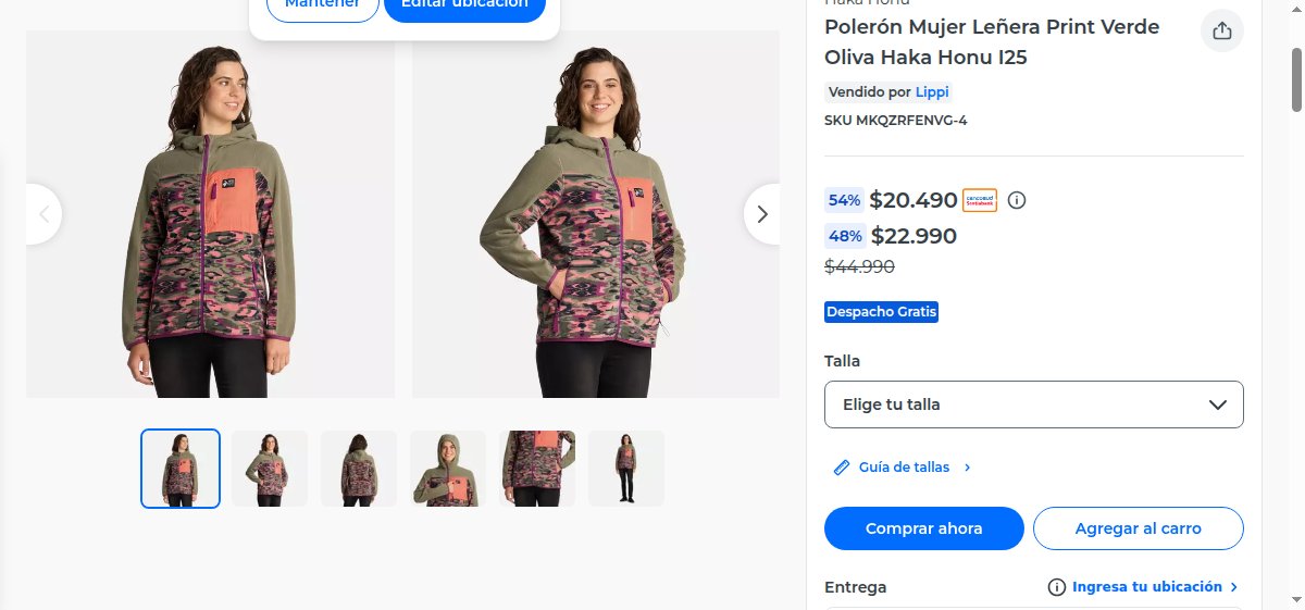 mioferta_cl's tweet photo. 📣 Polerón Mujer Leñera Print Verde Oliva Haka Honu I25 
 
 ➡️ https://t.co/U7TIPRlhGe 
 
🏬 Tienda: https://t.co/wVuNSWA8Zl 
🔥 Precio Oferta: $20.490 
💰 54%% Descuento 

#RoyalRumble #VamosColoColo Ortiz Vidal Limache https://t.co/cb7J9HAIYN