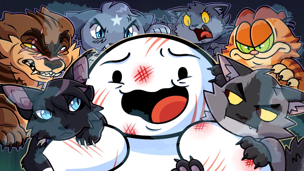 Julobster's tweet photo. Had a lot of fun drawing and designing these crazy cats !! 🐈🐈‍⬛🐱✨

@jaykittens did the BG for the second thumbnail 💖 https://t.co/l2ByHDXj5f