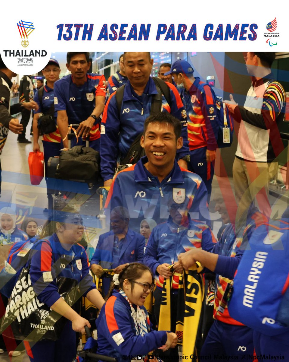 NpcMalaysia's tweet photo. Team Malaysia is back!
A proud homecoming at KLIA2 as our 354 strong contingent returned after an impressive 201 medal finish at APG Thailand 2025.
#APG2025 #TeamMAS #ParalympicCouncilMalaysia https://t.co/TwuLVtYp97