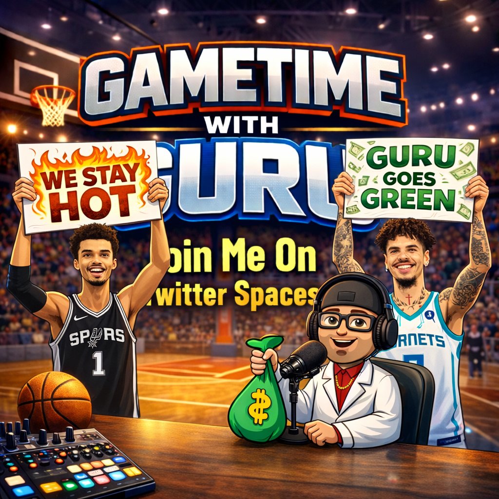 FanduelGuru777's tweet photo. GAMETIME WITH GURU!!! 

WE GO LIVE at FIVE!!!! 
Lets hit again!!! 
#ThrustTheProcess