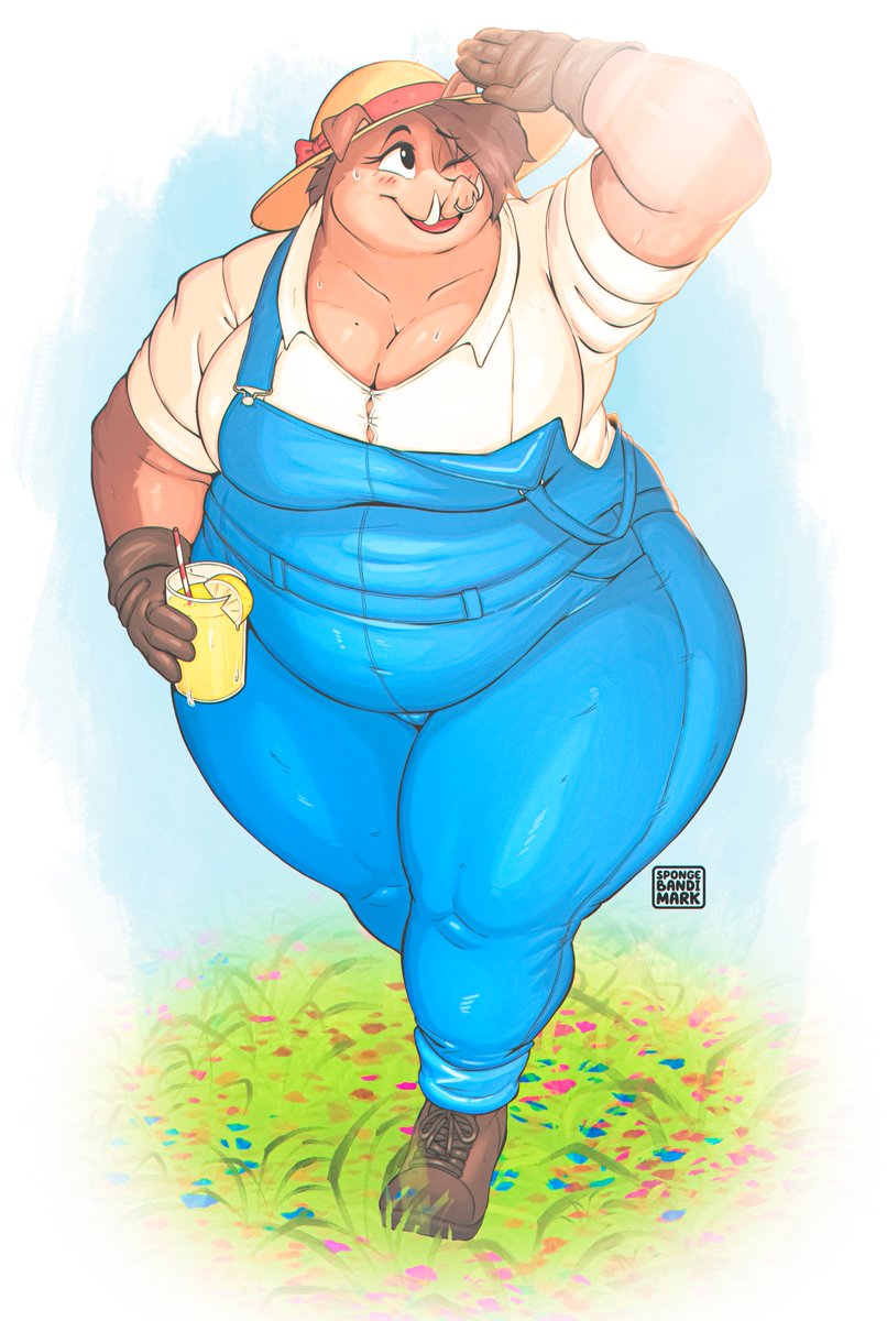 Pigtail on her spring walk! 👒🌷