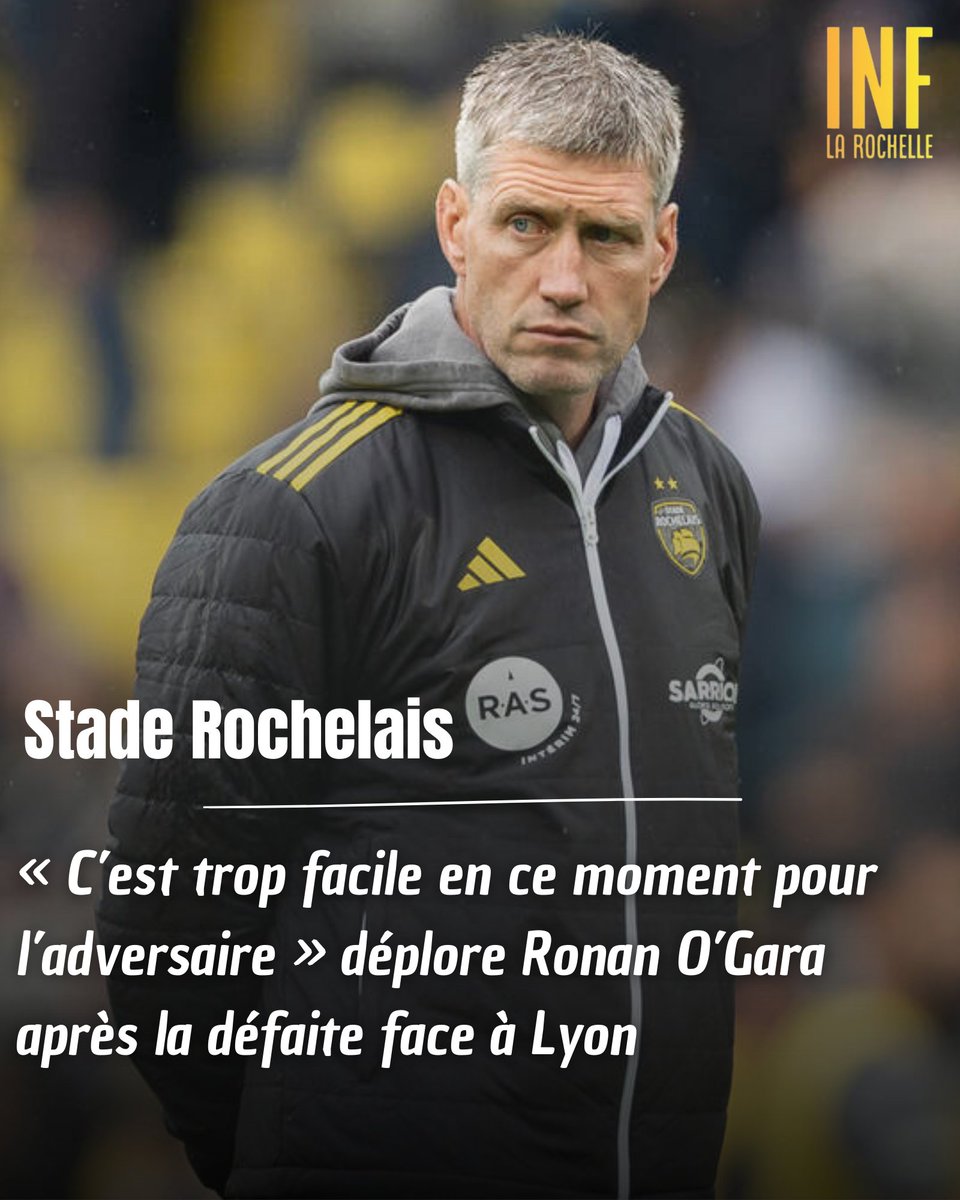 " Il y a un certain niveau nécessaire pour gagner un match de Top 14 et je trouve que les 35 premières minutes on n’était pas au niveau" | shorturl.at/pfrTu

<a href="/ClubBagnards/">🟨⬛️ Bagnards Rochelais 🟨⬛️</a>