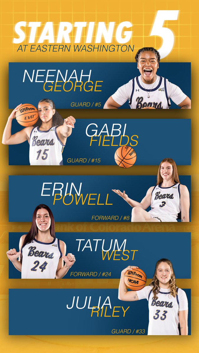 Starting five in Cheney ✋

#BearCountry