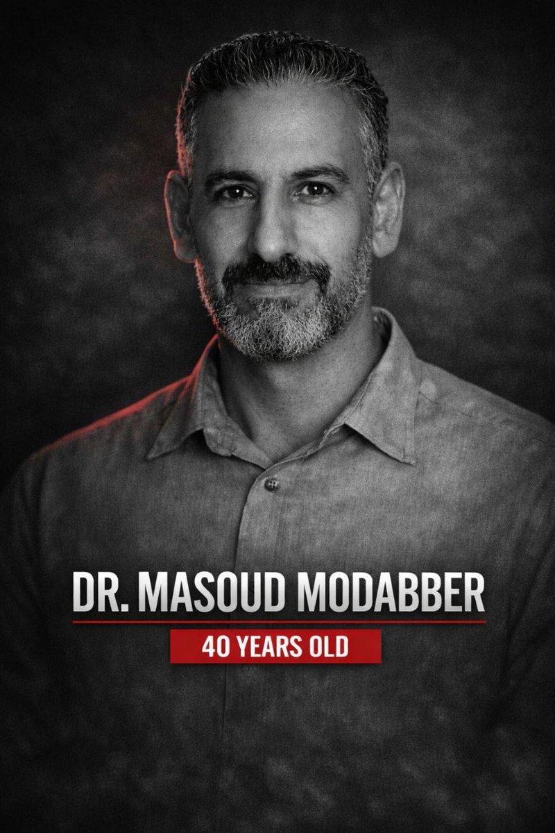 Dr. Masoud Modabber, who held a Ph.D. in architecture and was a father of two children, was shot and killed by the regime’s assassins in Isfahan.
دکتر مسعود مدبر، دارای دکترای معماری و پدر دو کودک، ۱۹ دی در اصفهان، با گلوله‌ی قاتلان رژیم کشته شد.
#IranMassacre #Iran