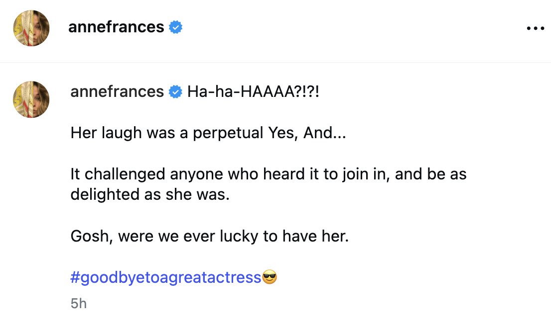 RyanJL's tweet photo. Annie Murphy using  the hashtag and the sunglasses emoji made me laugh so hard before having a proper ugly cry 💔 Goddamn, this loss is going to hurt for a while. https://t.co/ufdiSUEZfS
