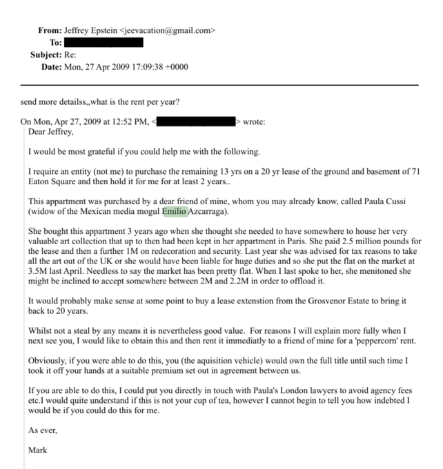 xavigonzafwga's tweet image. El otro empresario mexicano que aparece en la lista de Jeffrey Epstein, es Emilio Azcárraga Jean dueño de TELEVISA.
Bien embarrados los p3dófil0s.