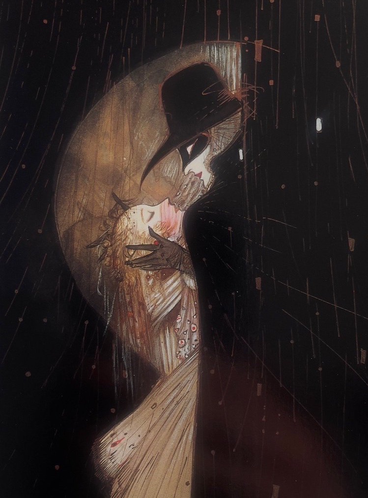 solisolsoli's tweet image. Mask, 1987, by Yoshitaka Amano