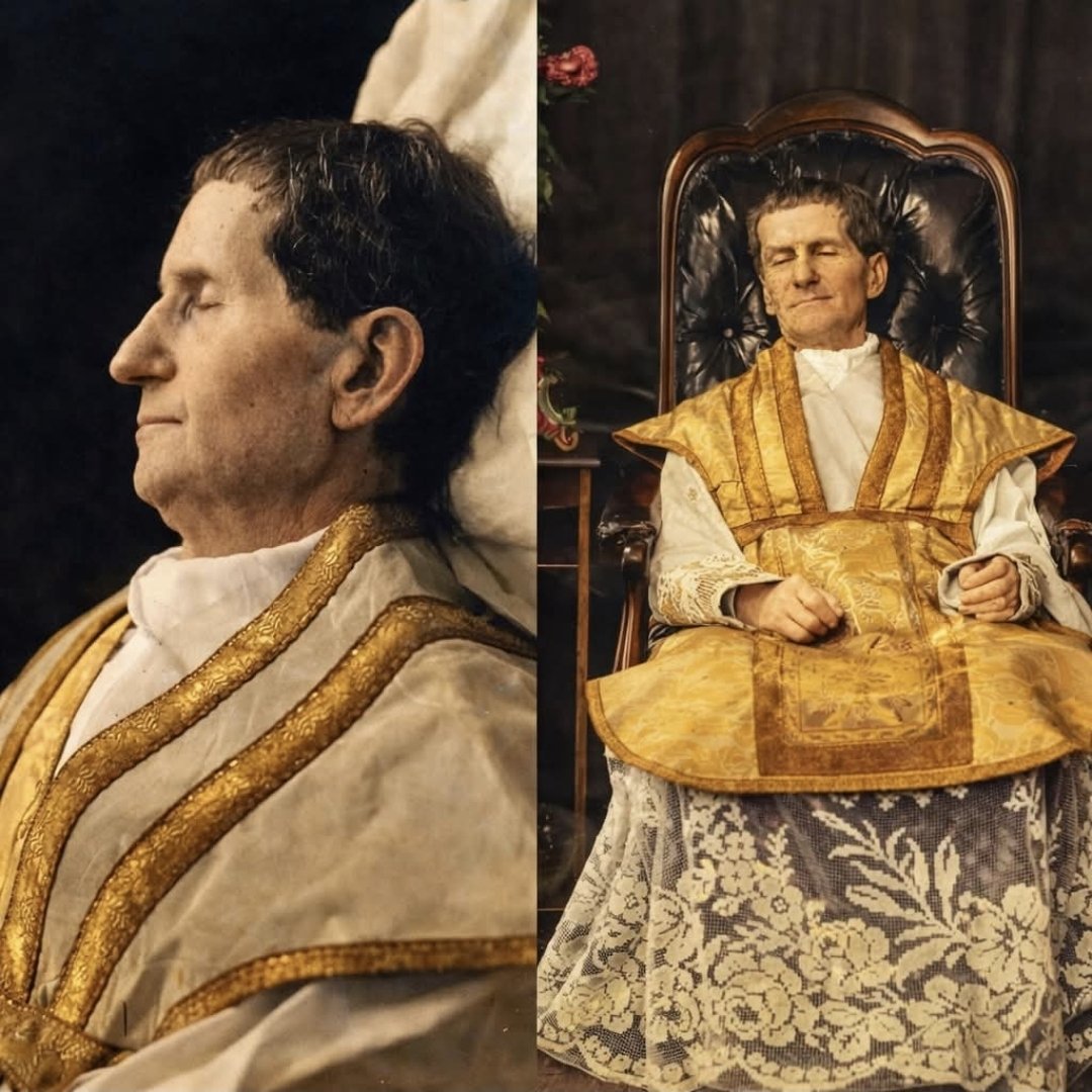 PbroFlorian's tweet image. El cuerpo de San Juan Bosco, expuesto al público tras su fallecimiento el 31 de enero de 1888.

No es solo un testimonio del final de su vida terrena, sino del inicio de un legado que sigue vivo en la Iglesia y en la Familia Salesiana.