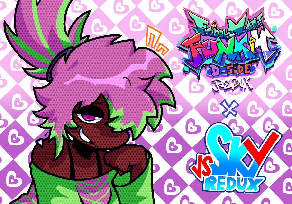 Dra9onSlayer5's tweet photo. The Sky Redux team is very excited to announce that Dusk (D-Sides Sky) will be coming to the next update of FNF: D-SIDES, Redux 1.0! 

Please look forward to what Team Deez has cooking up! ⁨

Thank you so much @DastardlyDeacon for the opportunity! https://t.co/XscbrF8VzF