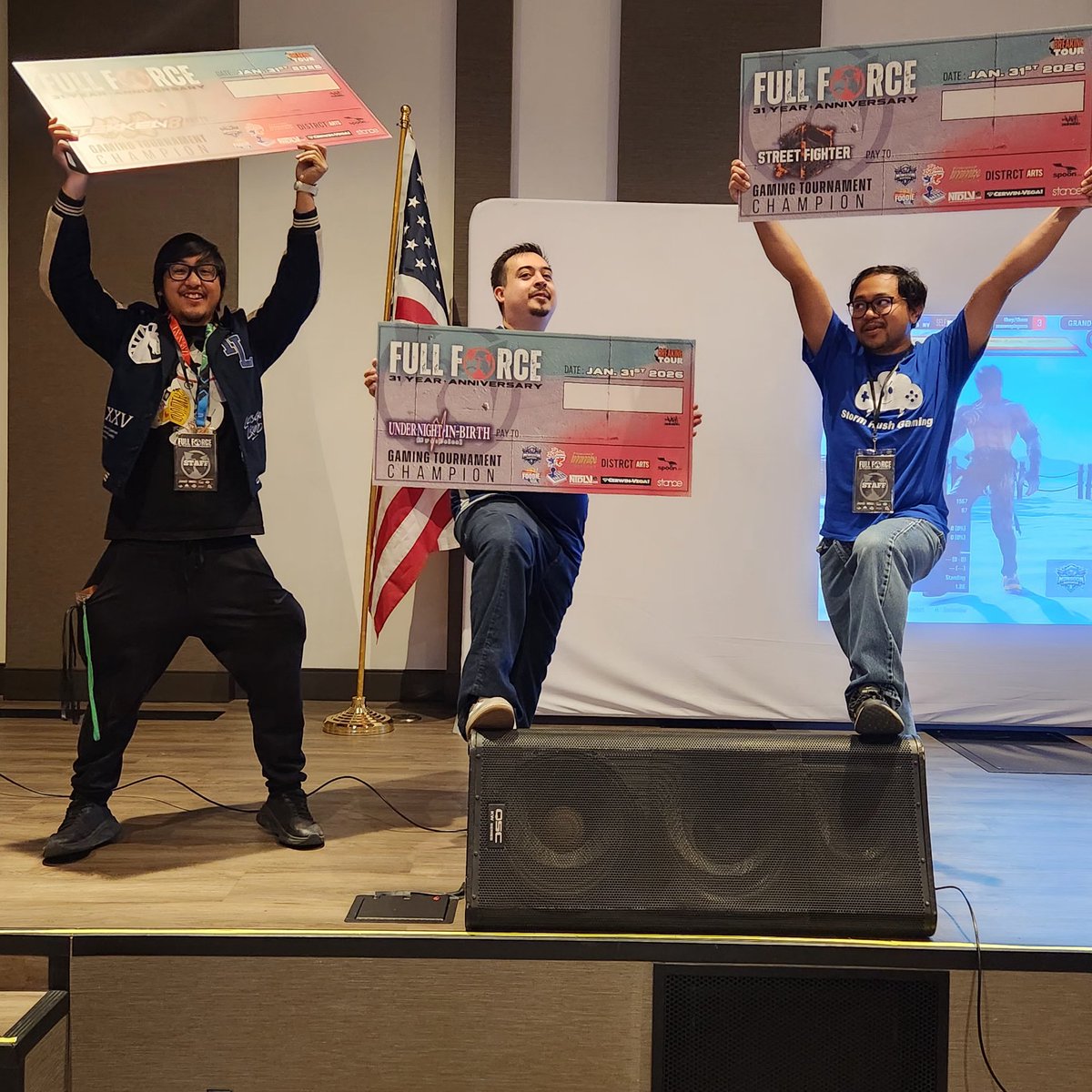 ⛈️Another Storm⛈️ We have these nice checks to present our prizes at #FullForce 2026!
Who will be our winners this afternoon and evening? Be sure to come thru to the Ahern for some Fighting Game action!