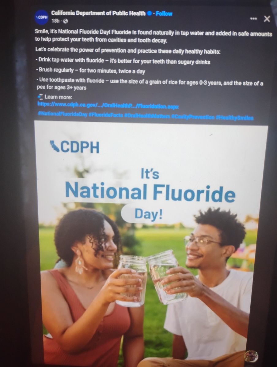 FWHealthCoach's tweet photo. Fluoride is a neurotoxin. It has negative effects on the brain, thyroid, and the central nervous system. It is a halide. Halides compete with receptors and displace each other by atomic weight. Beware of this type of propaganda. Nobody's teeth are deficient in fluoride! https://t.co/jVwWO8hDo2