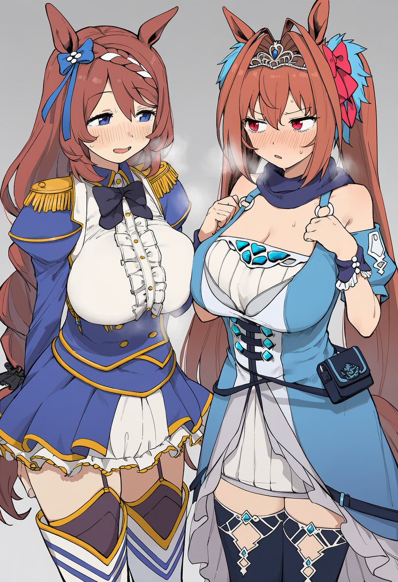 nonooooo428's tweet image. GM〜🍀
クリークちゃんとダスカちゃん！

sfw illustration