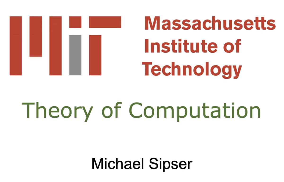 Riazi_Cafe_en's tweet photo. Theory of Computation  
by Michael Sipser of MIT  

Lecture notes: https://t.co/9l4OzxzMVX
Videos: https://t.co/yJr6Mn2vuM https://t.co/zcdqSQfZK9