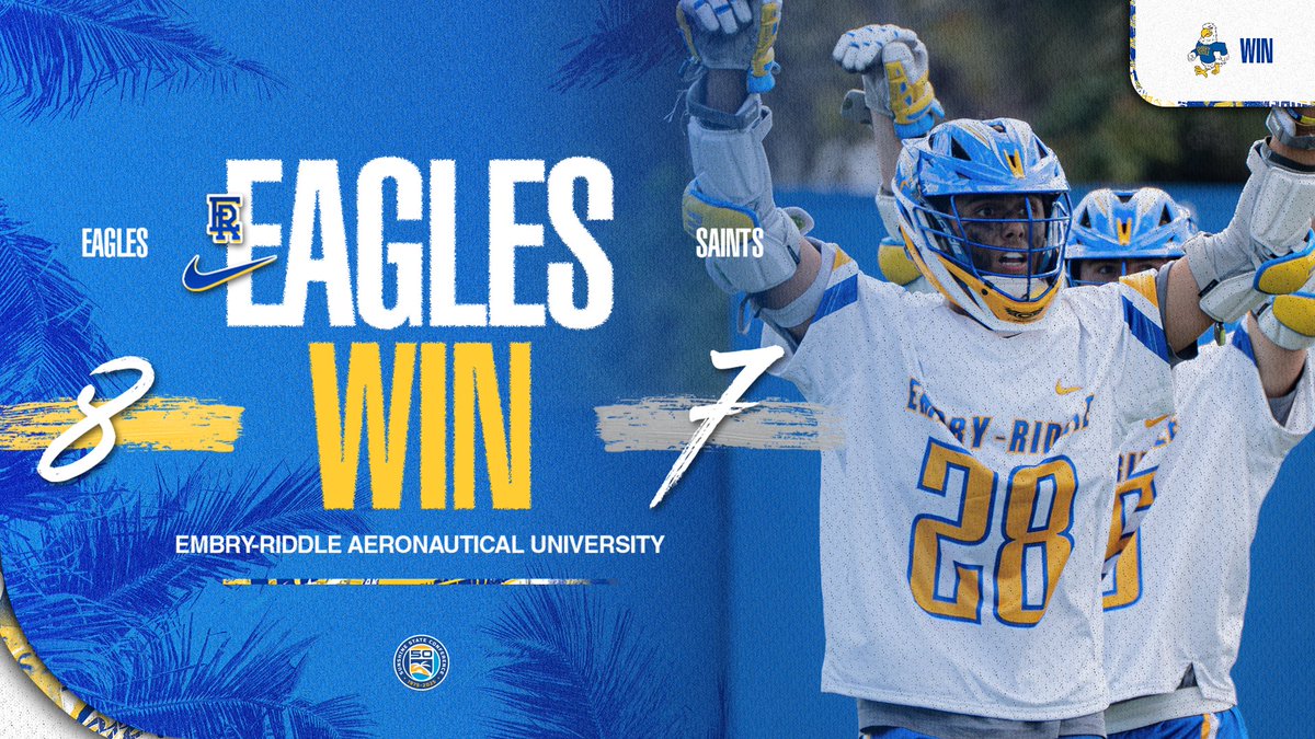 ERAUMLAX's tweet photo. Pierce Montes with the game-winning goal in overtime!
The Eagles come out with an 8-7 win at home against No. 12 Flagler! https://t.co/u1GFk8wR4V
