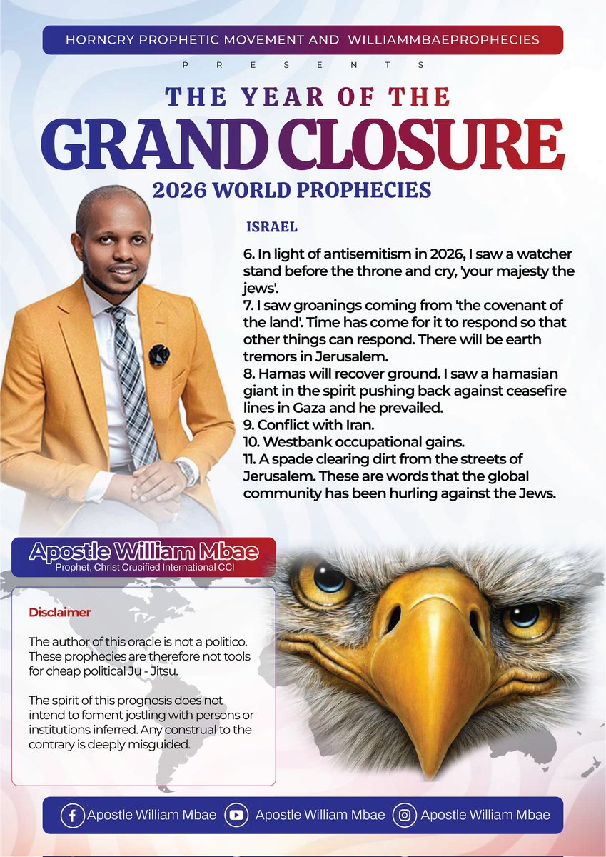 CCI_ICBN's tweet photo. 2026 WORLD PROPHECIES.

THE YEAR OF THE GRAND CLOSURE. https://t.co/kxdlYrTrMr