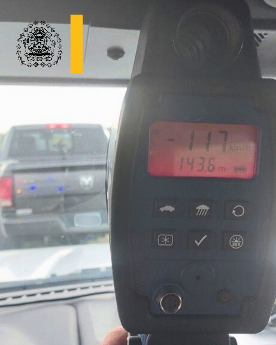 CalgaryPolice's tweet photo. ⚠️ Yesterday, at about 2:30 p.m., one of our traffic officers stopped a driver from B.C. on Aero Drive at Aero Way N.E., after spotting him travelling at 117 km/h in a 50 km/h zone & dangerously passing 2 vehicles on a single-lane road.

The driver put himself, his passenger & everyone around him at serious risk. He received mandatory court summonses for speeding & unsafe passing.

ℹ️ Last year, 38 people lost their lives on Calgary roads. We all have a role to play in keeping each other safe. Slow down & be patient.

🔗 Join the Drive to Zero: https://t.co/zbFYURApFd