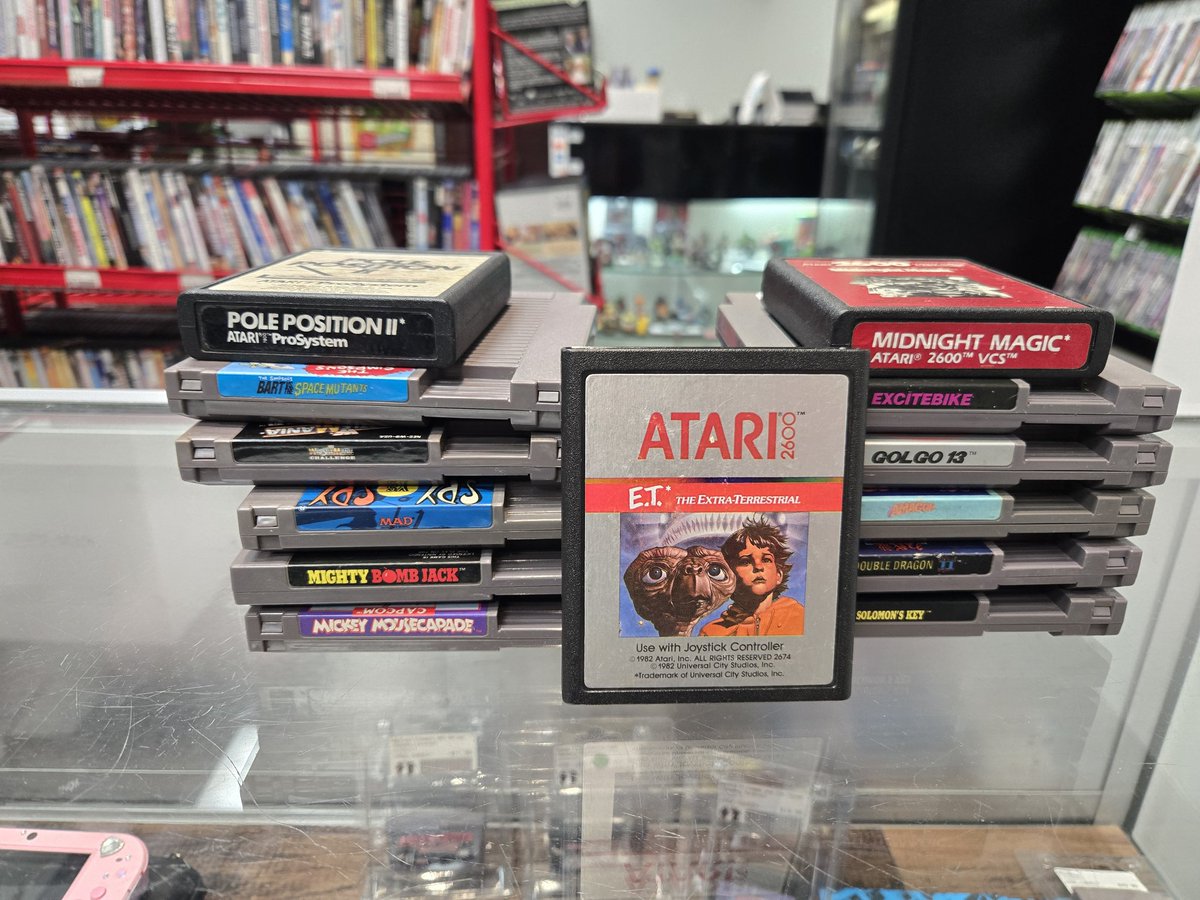 RetroGameWolfUT's tweet photo. New NES and Atari games! It may not look like a lot, but there is a lot more where this came from that will be coming out in the next few days. Be on the lookout! Now available to purchase in store, in app, or at https://t.co/JKgGsVDKYG.

#nintendo #nes #atari #retrogames #flgs https://t.co/iz4iMME8m2