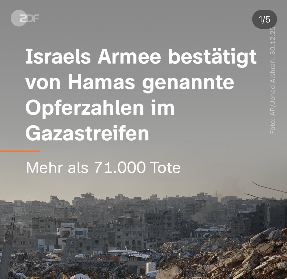 Stimmt so nicht, aber sei‘s drum. Selbst 71.000 Tote (inklusive Hamas-Milizen) sind in einem zweijährigen Krieg sehr überschaubar. Der knapp sechsjährige Zweite Weltkrieg hat über 50 Millionen Menschenleben gekostet. Und den Gaza-Krieg hat die Hamas begonnen. Shut up.