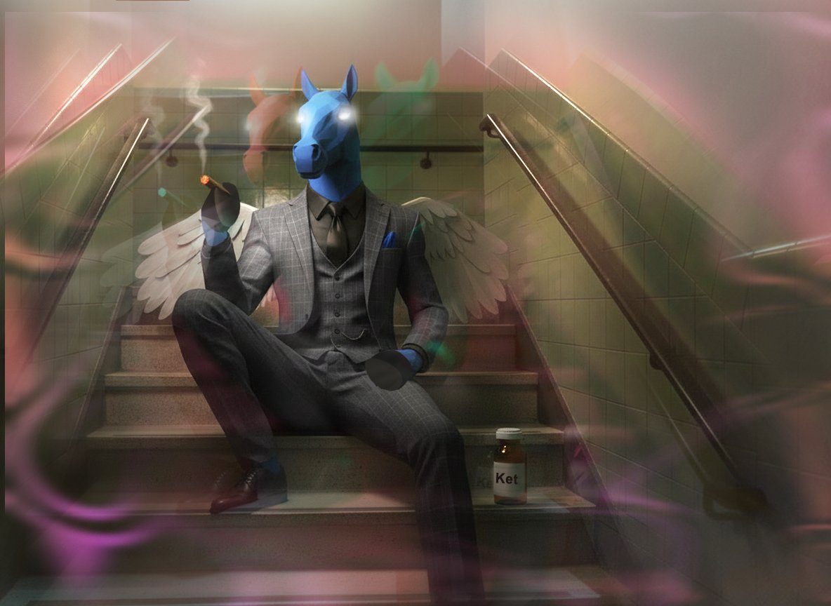 Flying Ketamine Horse tweet media