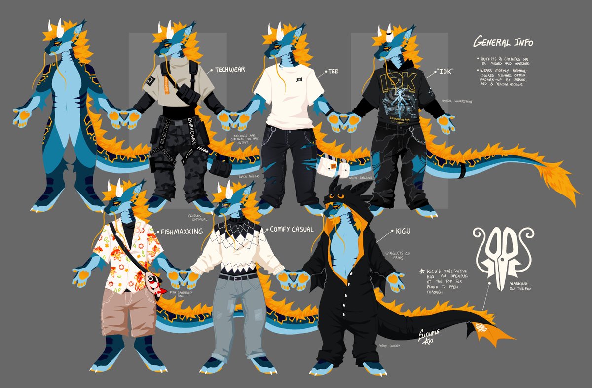 Sinnple_Art's tweet image. designed some outfits for a bro ihihih