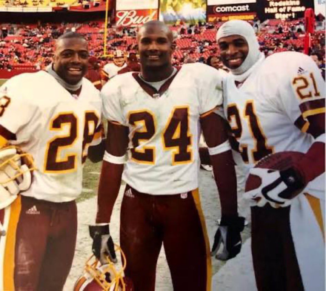 The amount of cornerback talent in one photo is absolutely wild

- Darrell Green
- Deion Sanders
- Champ Bailey

🤯🤯🤯