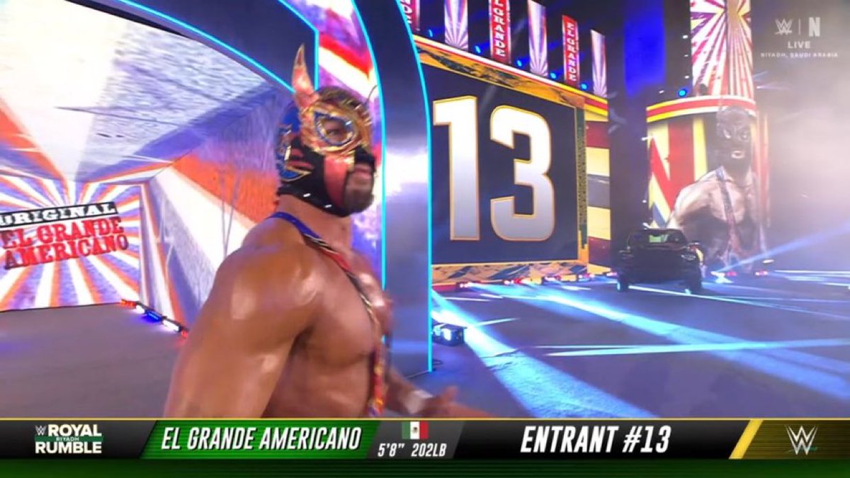 The original El Grande Americano has returned at #13.

#RoyalRumble