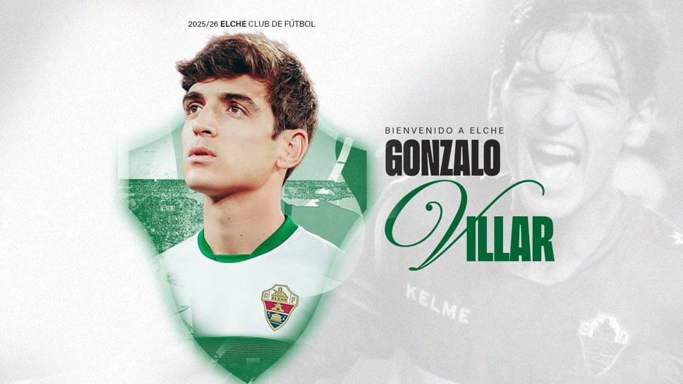 🚨 OFFICIEL !

🔙 Gonzalo Villar fait son retour à Elche, via un prêt avec option d’achat !