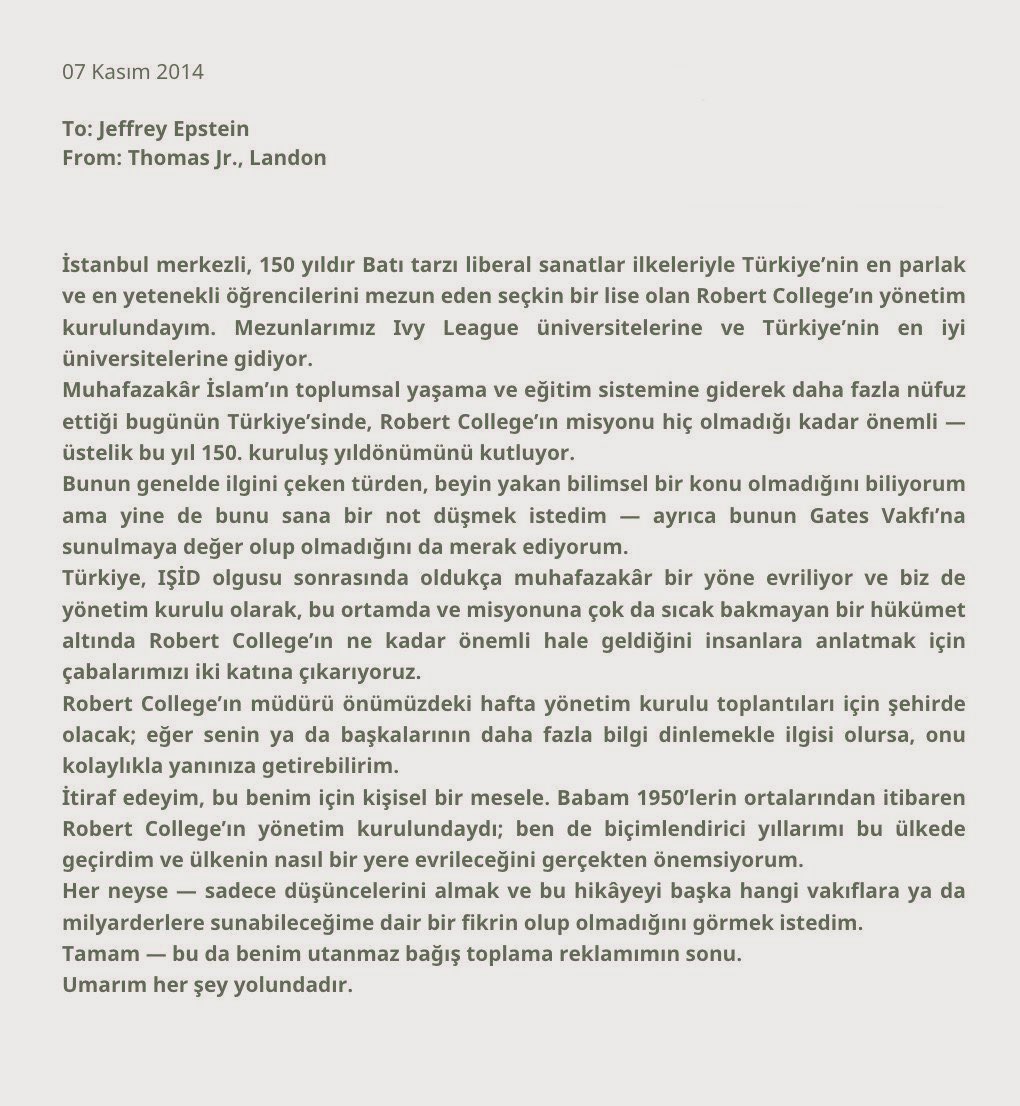 Robert Koleji'ne 
kayyum atanmalı.