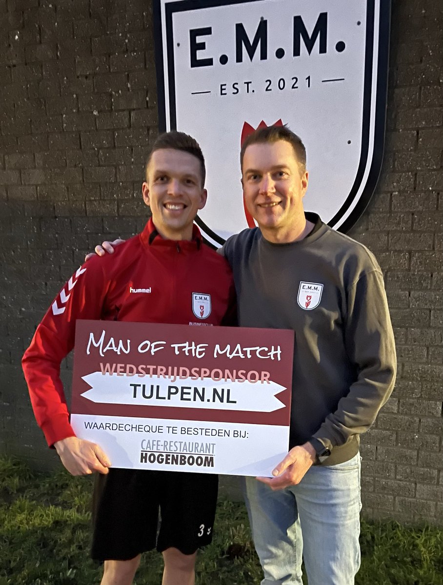EMM wint topper tegen FC Oegstgeest met 2-1. Man of the match Sven van der Meer