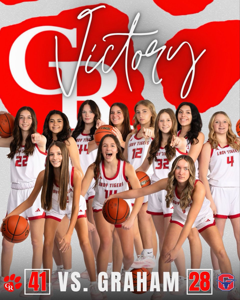 GlenRoseGirlsBB's tweet image. It wasn’t pretty, but we got some great minutes from our bench players today to get an important win vs Graham 41-28!  Lady Tigers can clinch a playoff spot with a win at home on Tuesday vs Mineral Wells!  It’s Youth League Night!  Come out and support!  #NTSF