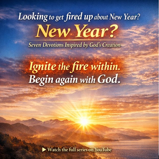 JamesCartee's tweet photo. Looking to get fired up about this New Year?

Watch this 7-part devotional series inspired by God’s creation—short reflections designed to ignite faith and help you begin again with purpose.

👉 🔔 https://t.co/ZDejmEYJiu https://t.co/3FFjlXIGlh
