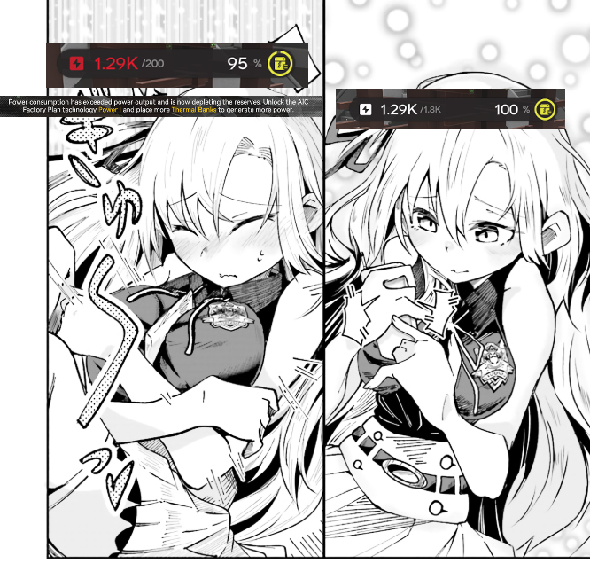 zetsuhere's tweet photo. the feeling of doing missions and watching my battery empty

*manga panel from Isekai de Haishin https://t.co/PccssgjgJy