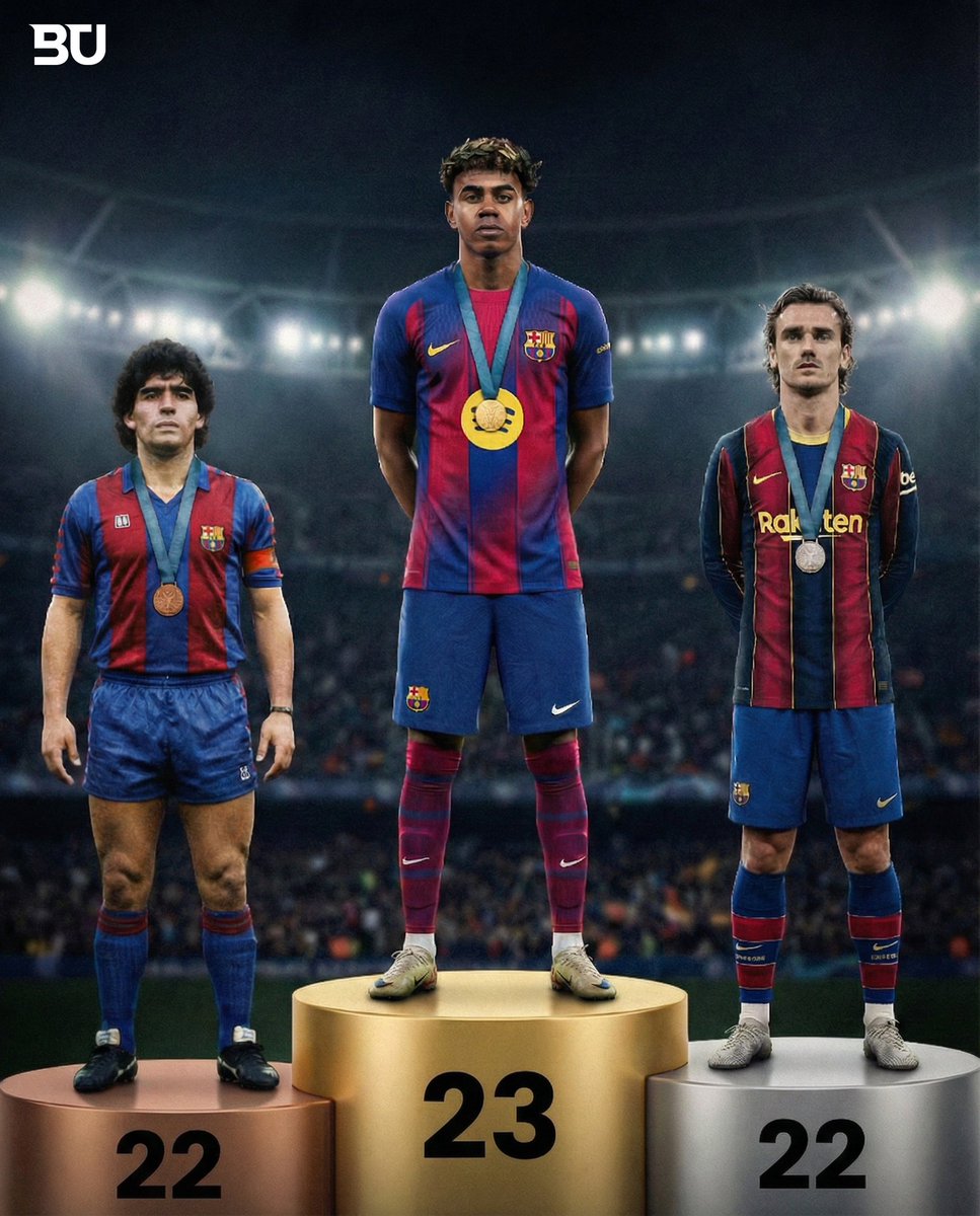 Yamal_Xtra's tweet photo. ‼️ Lamine Yamal has now scored more league goals for Barcelona than Diego Maradona and Antoine Griezmann.

— @BarcaUniversal https://t.co/dT4olwj93L