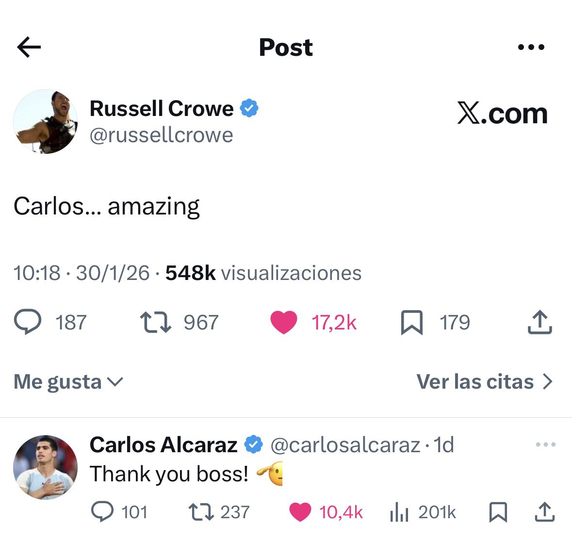 crowe_spain's tweet photo. My two favourite people interacting? Yess ❤️🎾 https://t.co/tzPaiIvfig