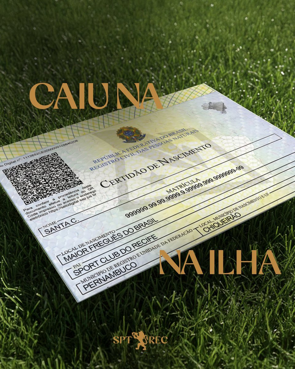 Achados e perdidos da Ilha do Retiro: caiu um documento por aqui. 📑🧬 #AMaiorFreguesiaDoBrasil