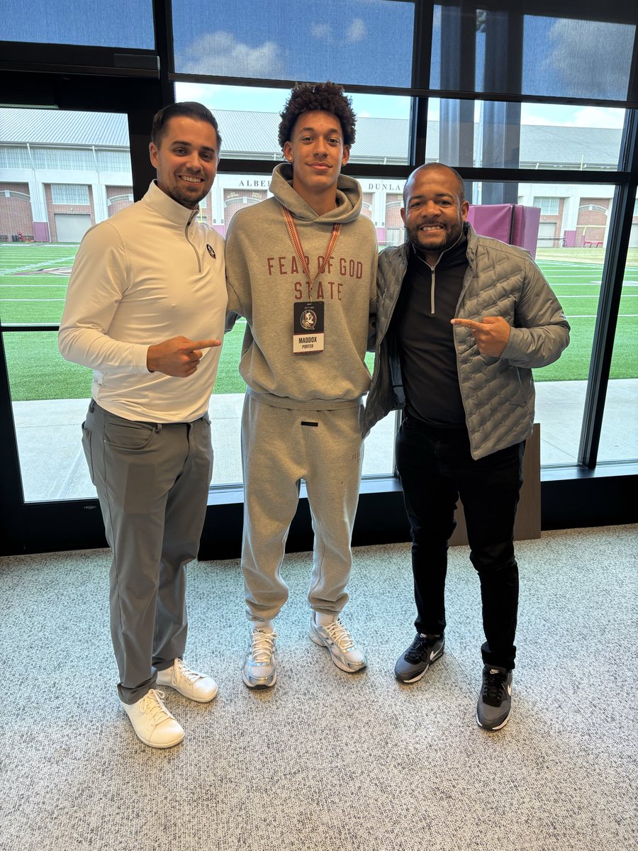 Maddox_Porter3's tweet photo. After a great conversation with Coach @Coach_Norvell, I am blessed to receive an offer from @FSUFootball. Thanks for a great Junior Day. @CoachT_HarrisJR @PrestonB49 @CoachGusMalzahn @CoachJMGarrett 

@bobbybentley @BuckFitz @FootballBga @greynolds0823 @jaxon_rose8 @TomLoy247 @ChadSimmons_ @adamgorney @SWiltfong_
