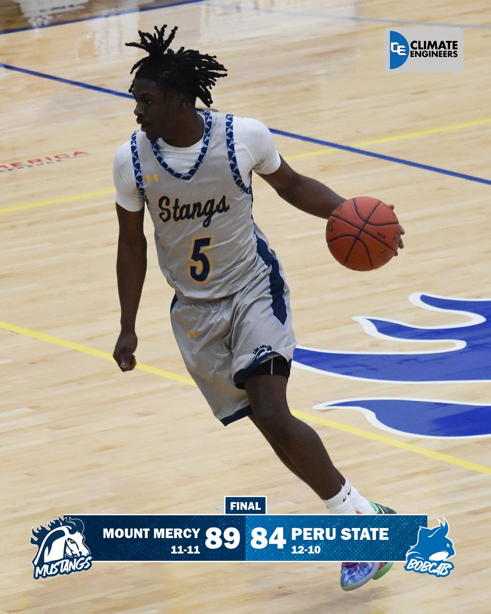 MBB | The Mustangs escape with an 89-84 victory over Peru State, snapping a seven game losing streak against the Bobcats. The duo of Aiden Price and Brayson Laube combine for 52 points to pace the Mustang offense in the win. #MMUmbb