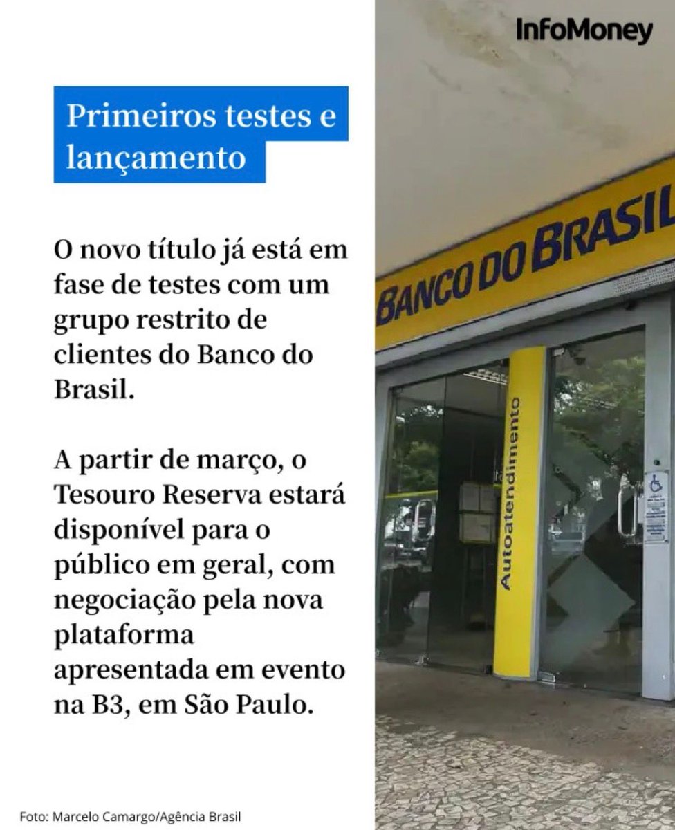 E este novo "produto" do tesouro nacional? Alguém já estudou sobre?