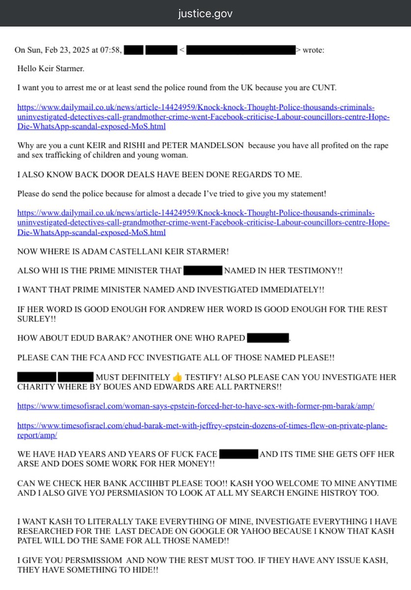 PamphletsY's tweet photo. 🚨🇬🇧 BREAKING — UK PM Starmer Repeatedly Mentioned in Latest Epstein File Documents. https://t.co/wWCG9IIlRE