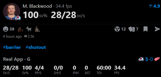 Blackwood with the shutout!!