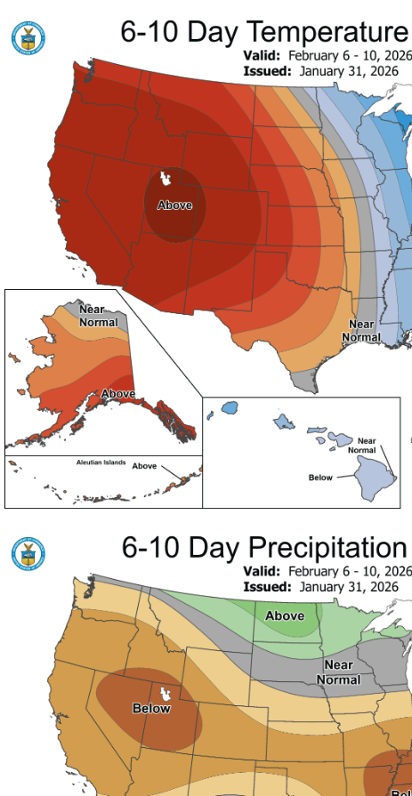 Models show deep upper level troughing entering the West Coast around 2/9-2/10 timeframe with almost all the ensemble members for the ECMWF and GFS showing light rain across the region. Given that this is still 9/10 days out, we can`t put too much stock in this just yet. #cawx