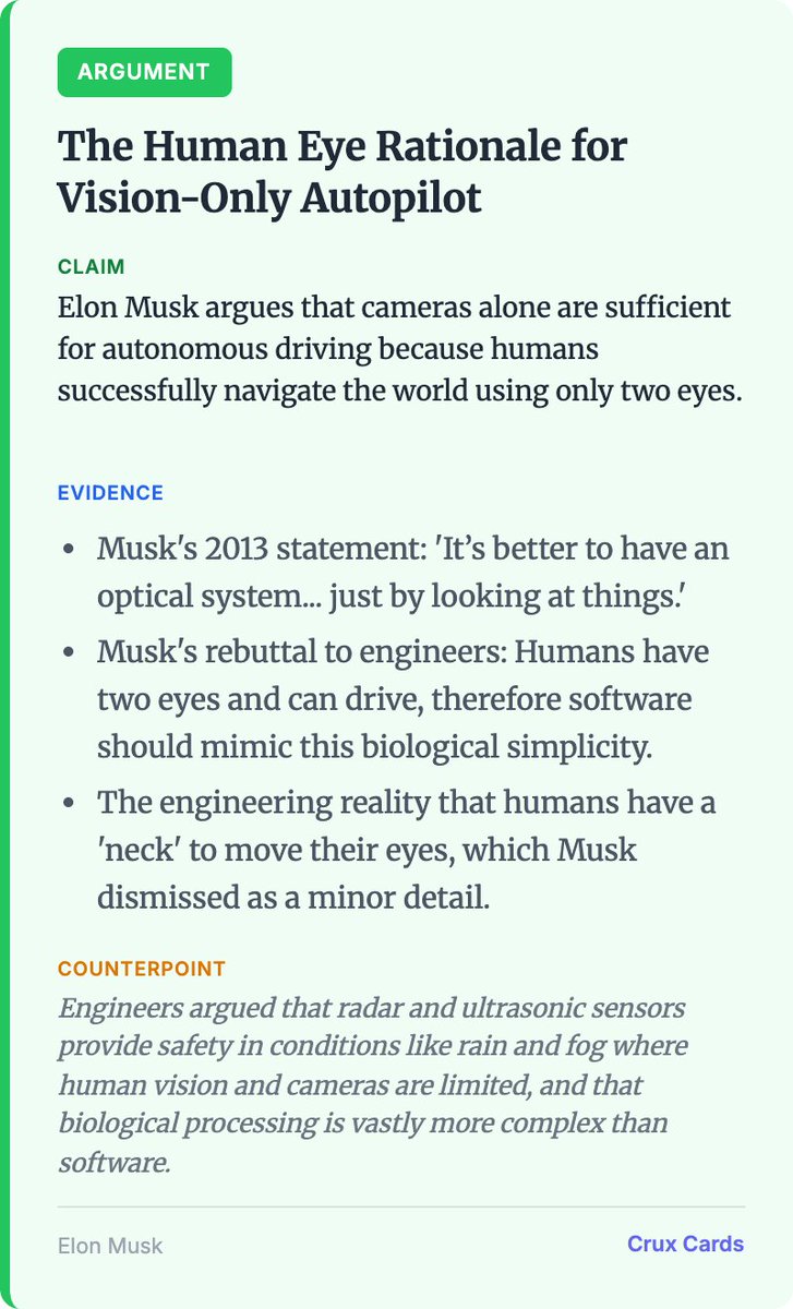 has elon musk's argument - vision only approach for autopilot proved to be wrong?

humans are not perfectly reliable, that is why we need tools.