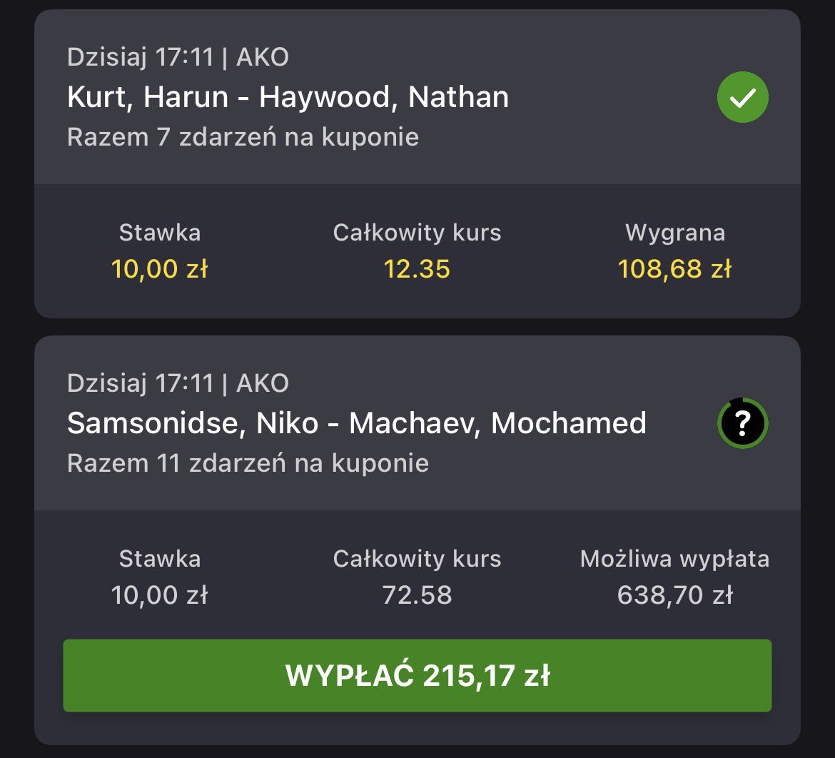W ostatniej walce kuponu mam Samsonidse z Machaevem 😬

#OKTAGON83